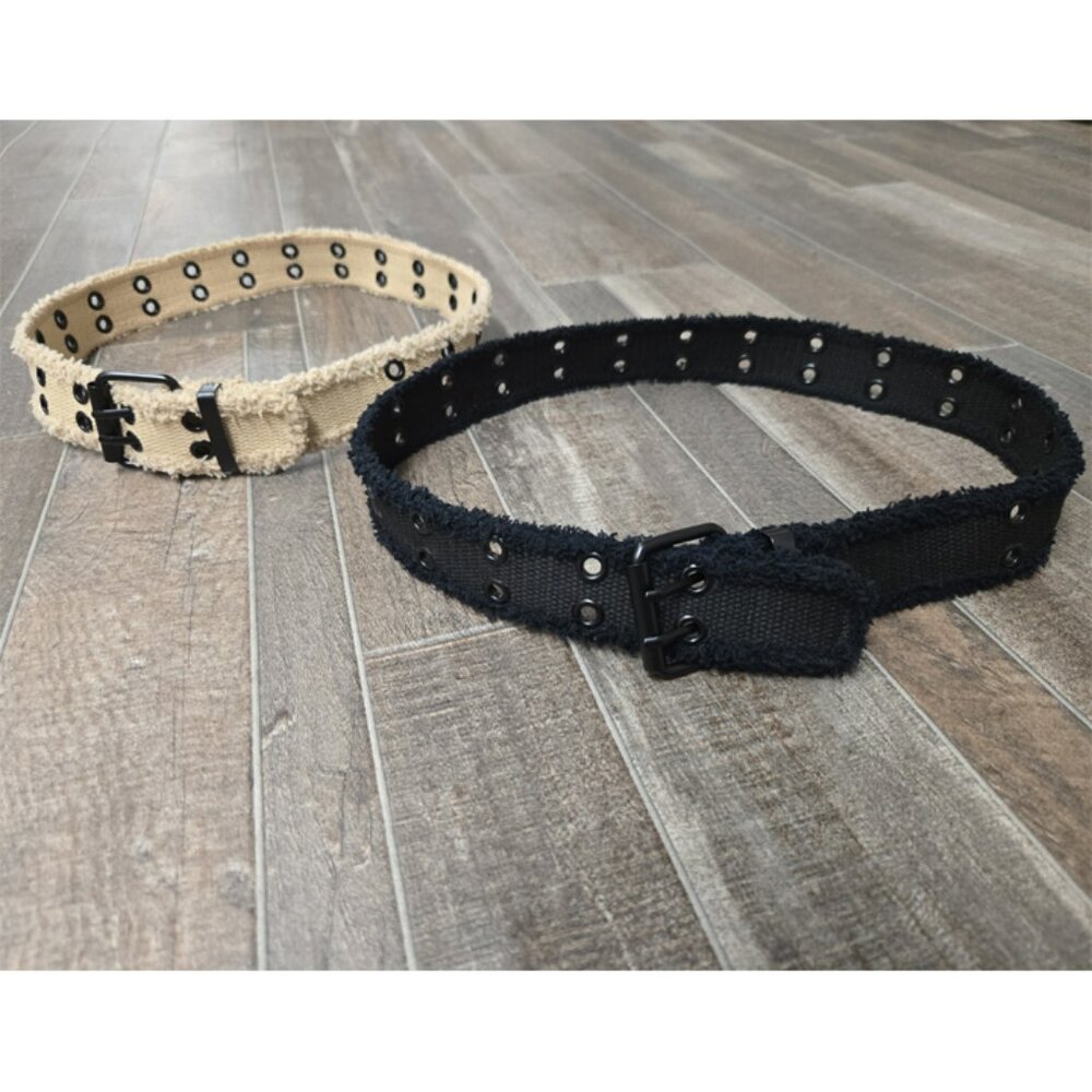 TWO BELTS -  Heavy-Duty Double Hole Sports Belt - Durable, Adjustable Unisex